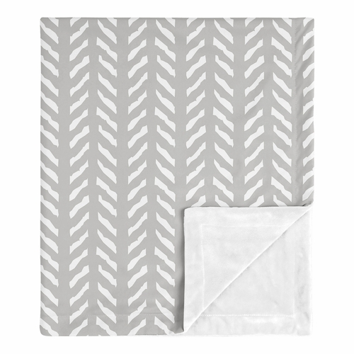 Woodland Friends Collection Baby Blanket - Herringbone Print