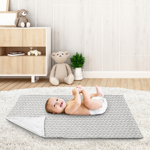 Woodland Friends Collection Baby Blanket - Herringbone Print - alt image 2