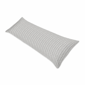 Woodland Friends Collection Herringbone Print Full Length Body Pillow Cover