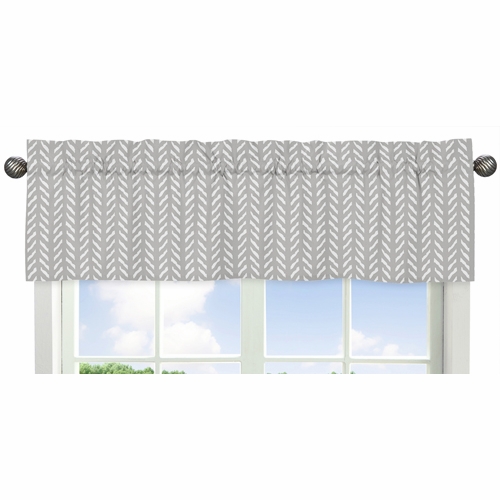 Woodland Friends Collection Herringbone Print Window Valance
