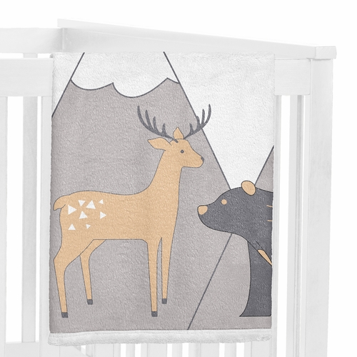 Woodland Friends Collection Monthly Milestone Baby Blanket - alt image 2