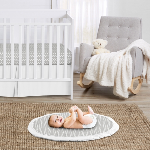 Woodland Friends Collection Playmat - Herringbone Print - alt image 1