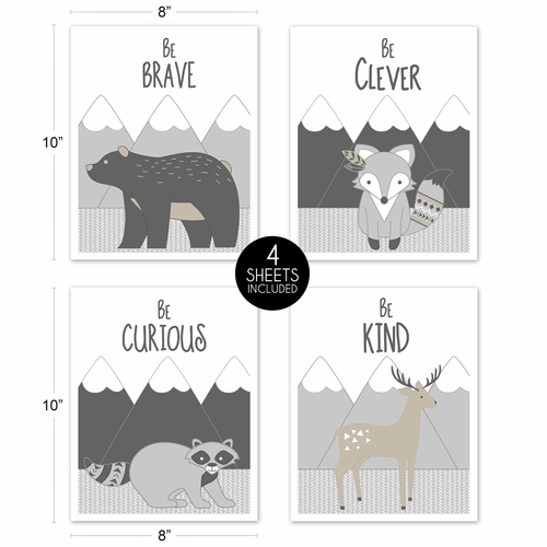 Woodland Friends Collection Wall Art Prints - Set of 4 - alt image 4