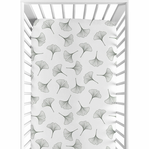 Woodland Ginkgo Leaf Collection Crib Sheet