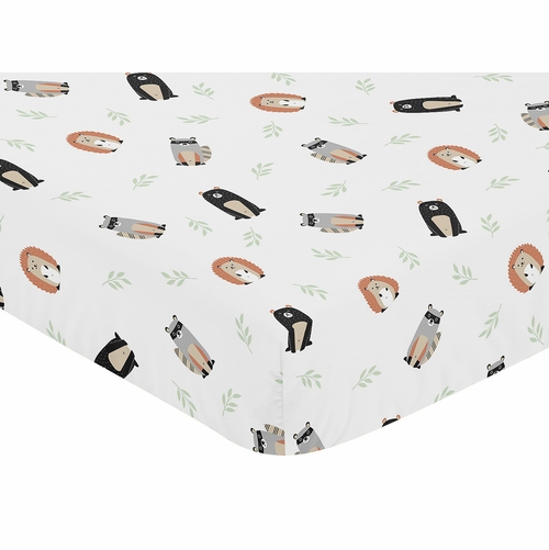Woodland Pals Collection 4 Piece Bumperless Crib Bedding - alt image 5
