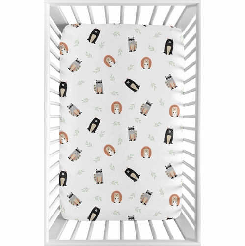 Woodland Pals Collection Mini Crib Sheet - alt image 1