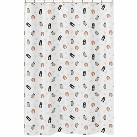 Woodland Pals Collection Shower Curtain