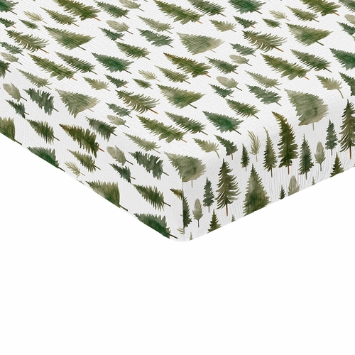 Woodland Pine Tree Collection 100% Cotton Muslin Crib Sheet