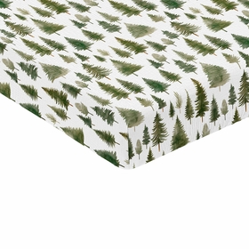 Woodland Pine Tree Collection 100% Cotton Muslin Crib Sheet