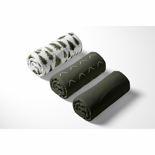 Woodland Pine Tree Collection 3 Pack Crib Sheets - alt image 4