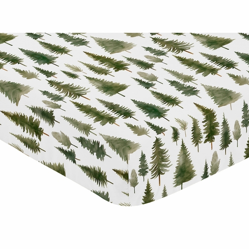 Woodland Pine Tree Collection 4 Piece Crib Bedding - Pinetree Print - alt image 5