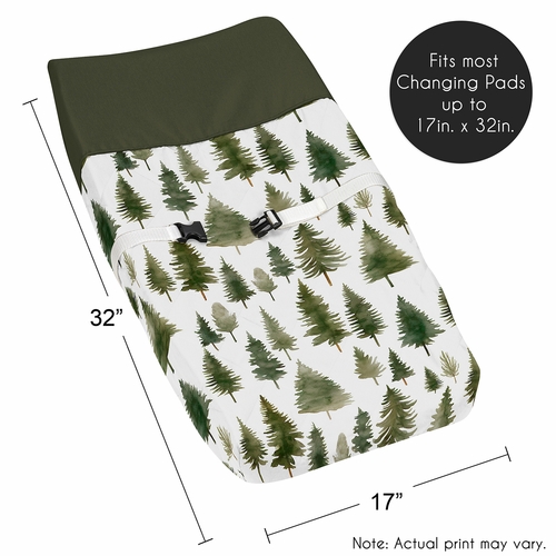 Woodland Pine Tree Collection Changing Pad Cover - alt image 4