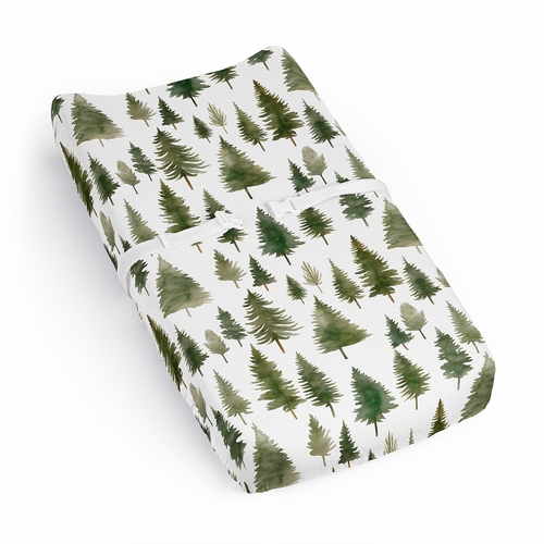 Woodland Pine Tree Collection Changing Pad Cover Sheet