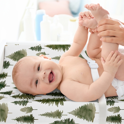 Woodland Pine Tree Collection Changing Pad Cover Sheet - alt image 2