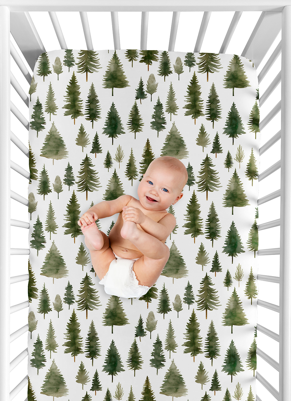 Woodland Pine Tree Collection Crib Sheet