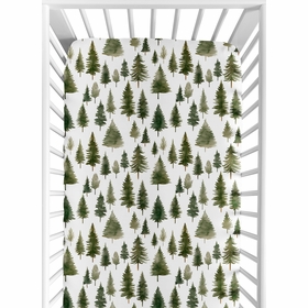 Woodland Pine Tree Collection Crib Sheet