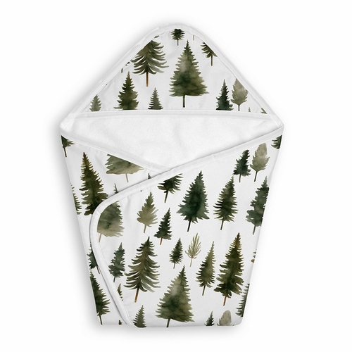 Woodland Pine Tree Collection Hooded Baby Towels - Toddler Bath Towel