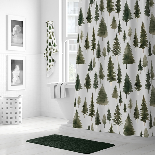 Woodland Pine Tree Collection Hooded Baby Towels - Toddler Bath Towel - alt image 2