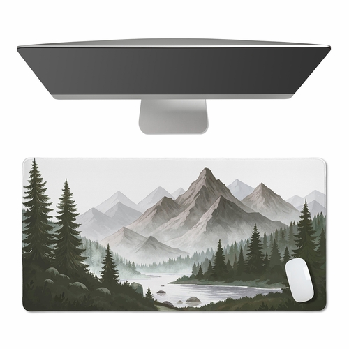 Woodland Pine Tree Collection Large Mouse Pad Desk Mat