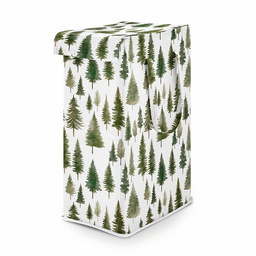 Woodland Pine Tree Collection Laundry Hamper with Handles