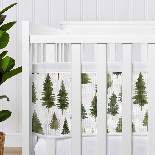 Woodland Pine Tree Collection Sweet Jojo Designs + BreathableBaby Breathable Mini Mesh Crib Liner - alt image 3