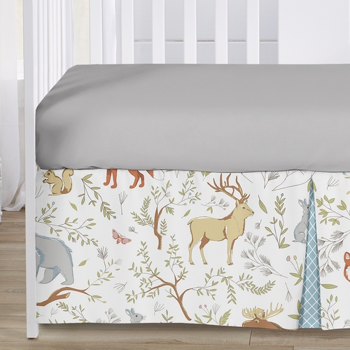 Woodland Toile 4 Piece Bumperless Crib Bedding Collection - alt image 3