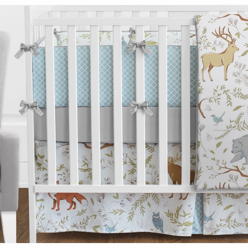 Woodland Toile 9 Piece Crib Bedding Collection - alt image 1