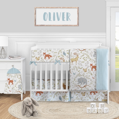Woodland Toile Collection 5 Piece Crib Bedding