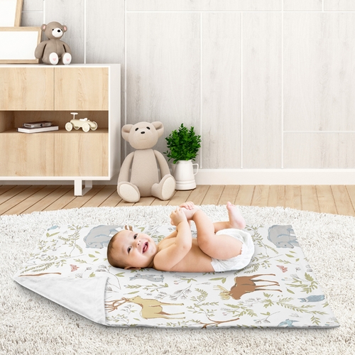 Woodland Toile Collection Baby Blanket - alt image 2