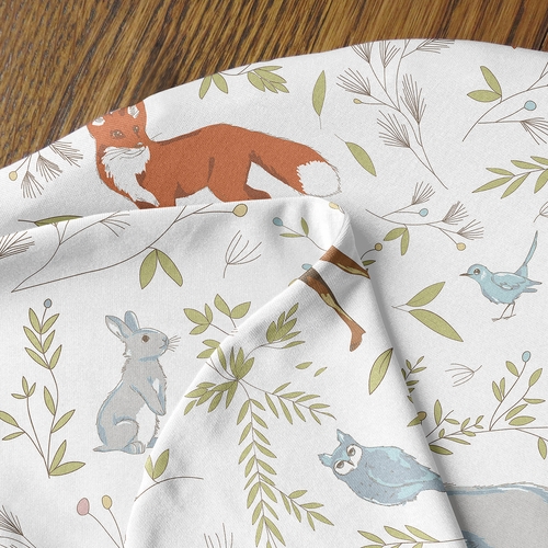 Woodland Toile Collection Baby Cocoon and Beanie Hat - 2 Piece Set - alt image 3