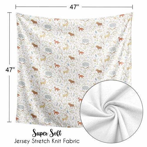 Woodland Toile Collection Baby Swaddle Blanket - alt image 4