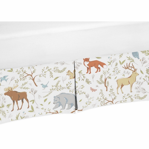 Woodland Toile Collection Crib Bed Skirt