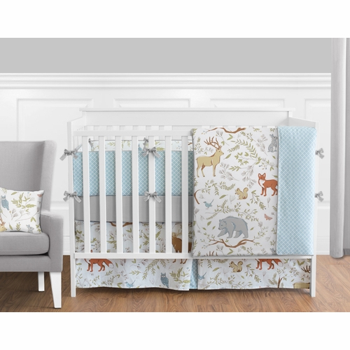 Woodland Toile Collection Crib Bumper Pad - alt image 2