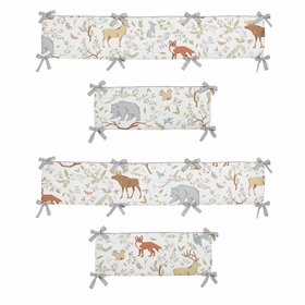 Woodland Toile Collection Crib Bumper Pad