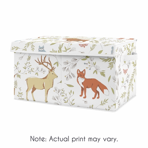 Woodland Toile Collection Fabric Toy Bin Storage - alt image 1