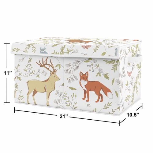 Woodland Toile Collection Fabric Toy Bin Storage - alt image 2