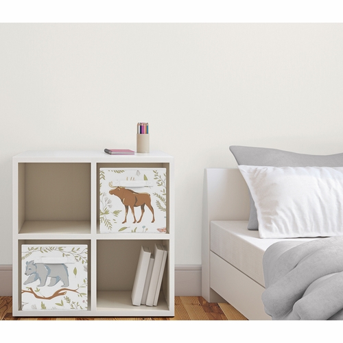 Woodland Toile Collection Foldable Fabric Storage Bins - Set of 2 - alt image 1