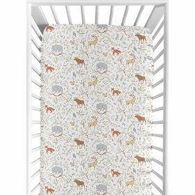 Woodland Toile Collection Jersey Knit Crib Sheet