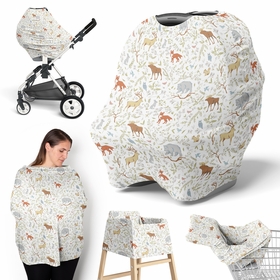 Woodland Toile Collection Multi Use Baby Car Seat and Nursing Cover
