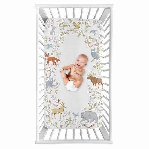 Woodland Toile Collection Photo Op Crib Sheet
