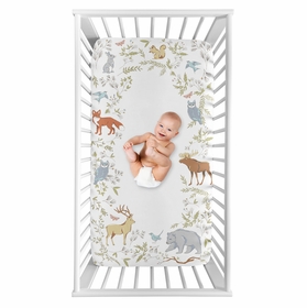 Woodland Toile Collection Photo Op Crib Sheet