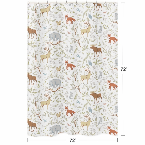 Woodland Toile Collection Shower Curtain - alt image 4