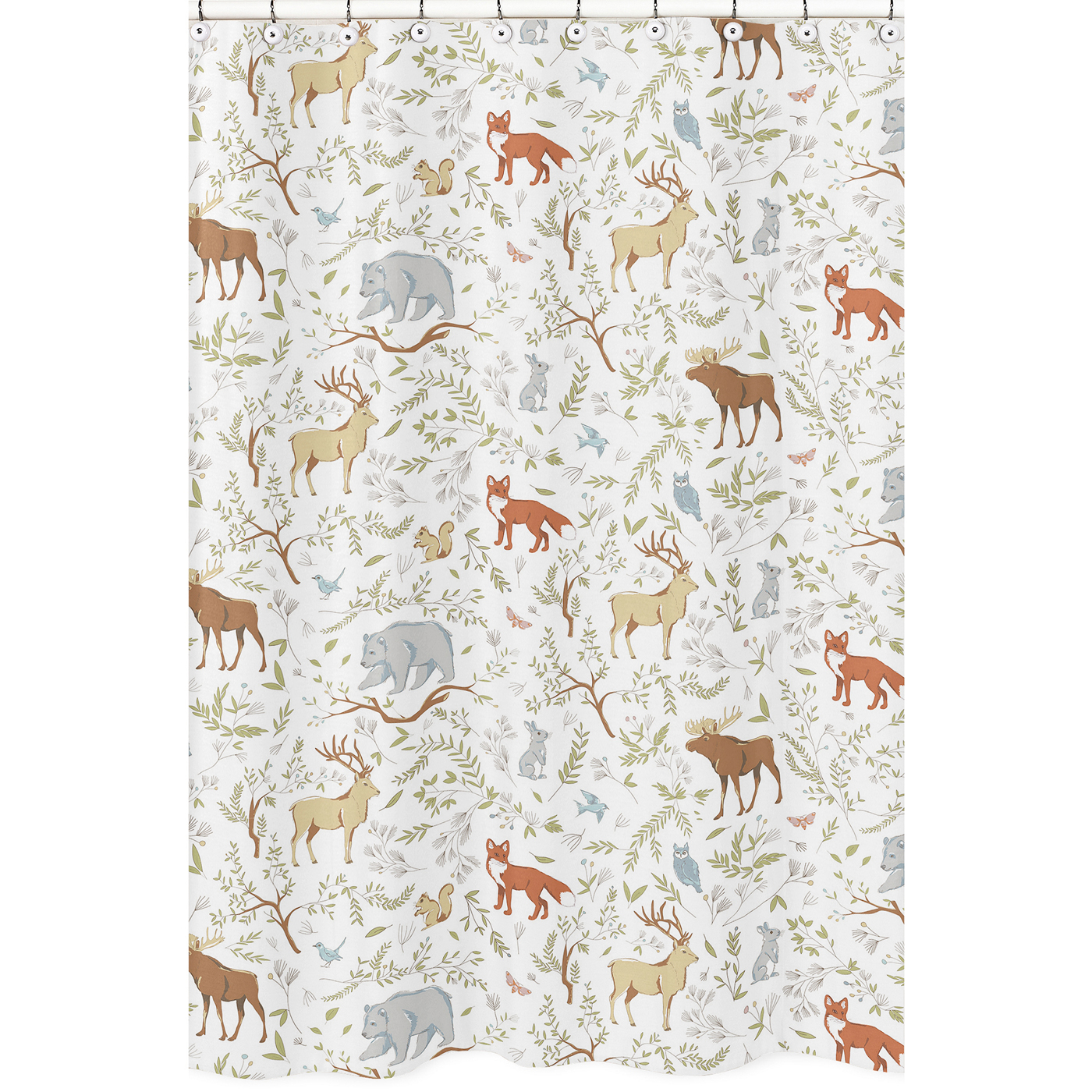 Woodland Toile Collection Shower Curtain