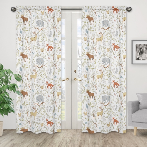 Woodland Toile Collection Window Panels - Set of 2 - alt image 1