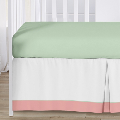 Woodsy Coral, Mint and Grey 4 Piece Bumperless Crib Bedding Collection - alt image 3