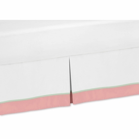 Woodsy Coral, Mint and Grey Collection Queen Bed Skirt