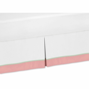 Woodsy Coral, Mint and Grey Collection Twin Bed Skirt
