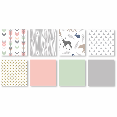 Woodsy Coral, Mint and Grey Twin Bedding Collection - alt image 5