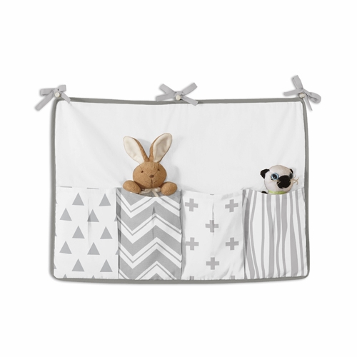 Woodsy Grey and White 11 Piece Bumperless Crib Bedding Collection - alt image 3