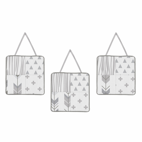 Woodsy Grey and White 11 Piece Bumperless Crib Bedding Collection - alt image 5